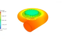 پمپ سانتریفیوژ، شبیه سازی با انسیس فلوئنت