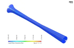 تراکم بخار در داخل یک اجکتور، شبیه سازی با انسیس فلوئنت