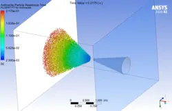 پاشش رنگ روی دیوار با تزریق مخروطی، شبیه سازی با انسیس فلوئنت