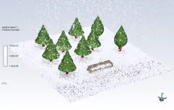 بارش برف در پارک (DPM)، شبیه سازی با انسیس فلوئنت