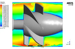 توربین کاپلان، شبیه سازی با انسیس فلوئنت