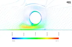 خط لوله فراساحلی با در نظر گرفتن نیروی هیدرودینامیکی،شبیه سازی با انسیس فلوئنت