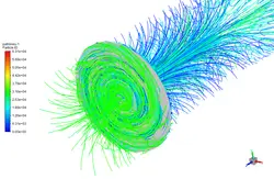 انتقال حرارت دیسک ترمز، شبیه سازی با انسیس فلوئنت