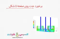برخورد جت روی صفحه U شکل، شبیه سازی با انسیس فلوئنت