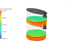 دستگاه آب شیرین کن دو مرحله ای، شبیه سازی با انسیس فلوئنت