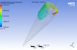حرکت ذرات درون سیکلون، شبیه سازی با انسیس فلوئنت - انسیس فلوئنت