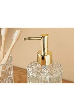 ظروف نگهدارنده شیشه ای ست حمام لوسیا گلس 3 عددی انگلیش هوم English Home