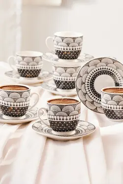 ست فنجان قهوه خوری 6 نفره آیسل کاراجا Karaca
