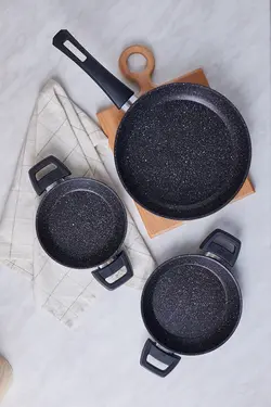 ست ماهیتابه 3 پارچه گرانیتی کاراجا Karaca