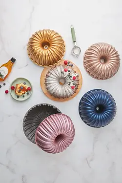 قالب کیک شیار دار آلمینیومی آنتراسیت کاراجا Karaca