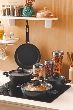 ست ظروف آشپزی 7 تکه پارچه قدرتمند آنتی باکتریال Biodiamond کاراجا Karaca