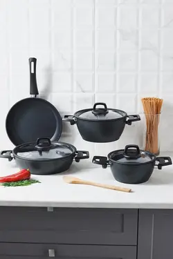 ست ظروف آشپزی 7 تکه پارچه قدرتمند آنتی باکتریال Biodiamond کاراجا Karaca