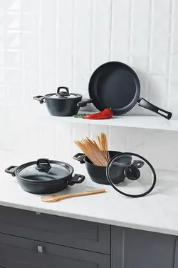 ست ظروف آشپزی 7 تکه پارچه قدرتمند آنتی باکتریال Biodiamond کاراجا Karaca