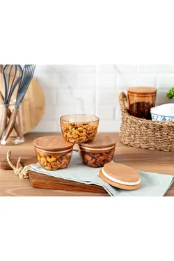 ظرف درب چوبی فلوریان 380 میلی لیتری 3 عدد مادام کوکو Madame CoCo