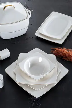 ظروف غذاخوری چینی 12 نفره حنا  اجار Acar