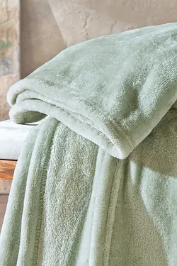 پتو مسافرتی سایز 190 × 140 سبز سیج یاتاش Yatas
