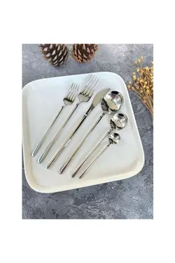 سرویس قاشق و چنگال 36 پارچه استیل میلانو طلایی اجار Acar