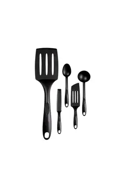 ست 5 عددی کفگیر و ملاقه مشکی تفال Tefal
