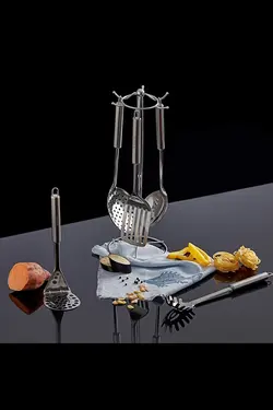 سرویس کفگیر، ملاقه  7 پارچه استیل آشپز کاراجا Karaca