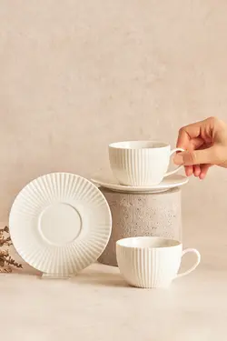 سرویس فنجان نعلبکی مدل صدف مخصوص 2 نفر کاراجا Karaca