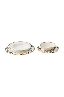 سرویس ظروف غذاخوری چینی 24 پارچه مخصوص 6 نفره اورتیگا کاراجا Karaca