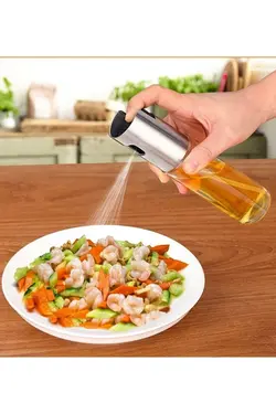 اسپری روغن و سرکه پاش شیشه ای مناسب برای رژیم 100 میلی لیتر