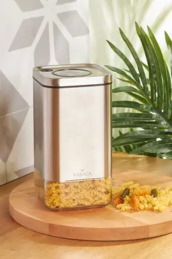 ظروف نگهدارنده خشکبار جار  شیشه ای وکیوم Avangart Inox - M کاراجا Karaca (ساخت )