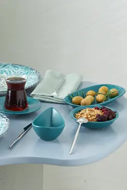 سرویس 6 نفره صبحانه‌خوری چینی مدل پتینه 26 پارچه کاراجا Karaca