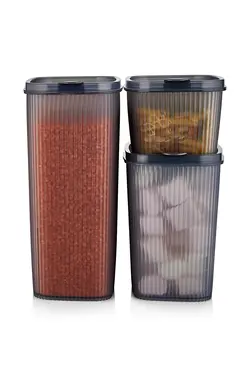 ست ظرف نگهداری حبوبات 2.5 لیتری مجموعه 6 عددی