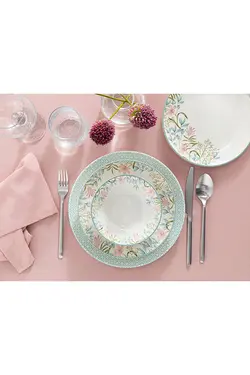 سرویس ظروف غذاخوری چینی مدل سایگون طرح دار 24 تیکه انگلیش هوم English Home