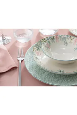 سرویس ظروف غذاخوری چینی مدل سایگون طرح دار 24 تیکه انگلیش هوم English Home