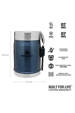 قمقمه غذای کلاسیک استیل ضد زنگ با قاشق 0.40 لیتری استنلی Stanley