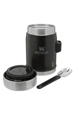 قمقمه غذا 4 لیتری با قاشق 0/40 لیتری مشکی استنلی Stanley