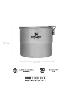 ست آشپزی دونفره استیل ضد زنگ ماجراجویی 1.0 لیتری استنلی Stanley