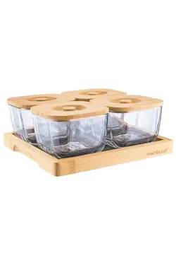 ست ظروف نگهدارنده خوراكى 9 قطعه بامبوم bambum