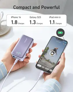 پاوربانک 30W انکر ظرفیت 10000 میلی آمپر ساعت 533 مدل A1256