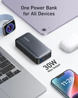 پاوربانک 30W انکر ظرفیت 10000 میلی آمپر ساعت 533 مدل A1256