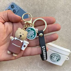 جاکلیدی خرس استارباکس StarBucks - فروشگاه قاب فانتزی و لوازم جانبی موبایل نایس گارد