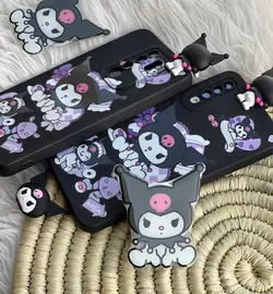 کاور کرومی دالی Kuromi همراه پاپ سوکت(آیفون سامسونگ شیائومی) - فروشگاه قاب فانتزی و لوازم جانبی موبایل نایس گارد