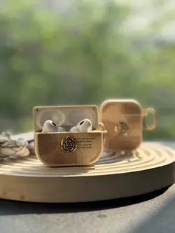 کاور ایرپاد قاب گل طلایی با بند - فروشگاه قاب فانتزی و لوازم جانبی موبایل نایس گارد