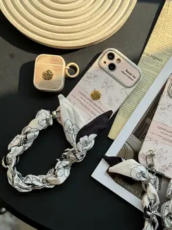 کاور ایرپاد قاب گل طلایی با بند - فروشگاه قاب فانتزی و لوازم جانبی موبایل نایس گارد