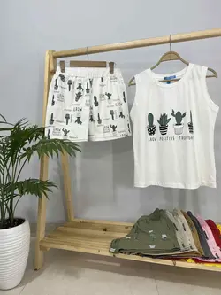 ست تاپ شرتک کاکتوس