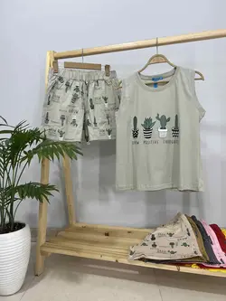 ست تاپ شرتک کاکتوس