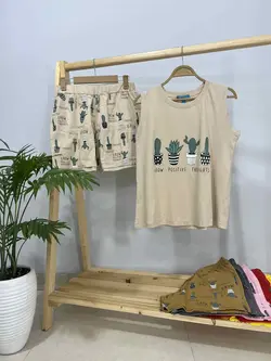 ست تاپ شرتک کاکتوس