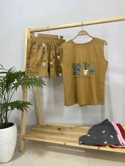 ست تاپ شرتک کاکتوس