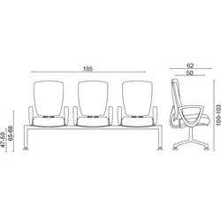 نیمکت 3نفرهWP370X