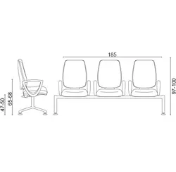 نیمکت 3نفرهWF460P