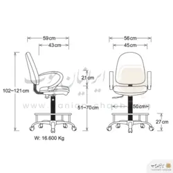 صندلی آزمایشگاهی دنا مدل T720
