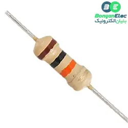 مقاومت 220 اهم 0.25w بسته 50 تایی