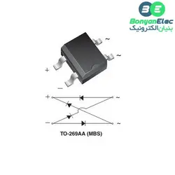 پل دیود MB10F (بسته 10 تایی)